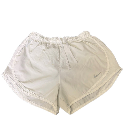 Nike Dri-FIT Running Shorts Womens S 24" Waist White Performance Dolphin Hem