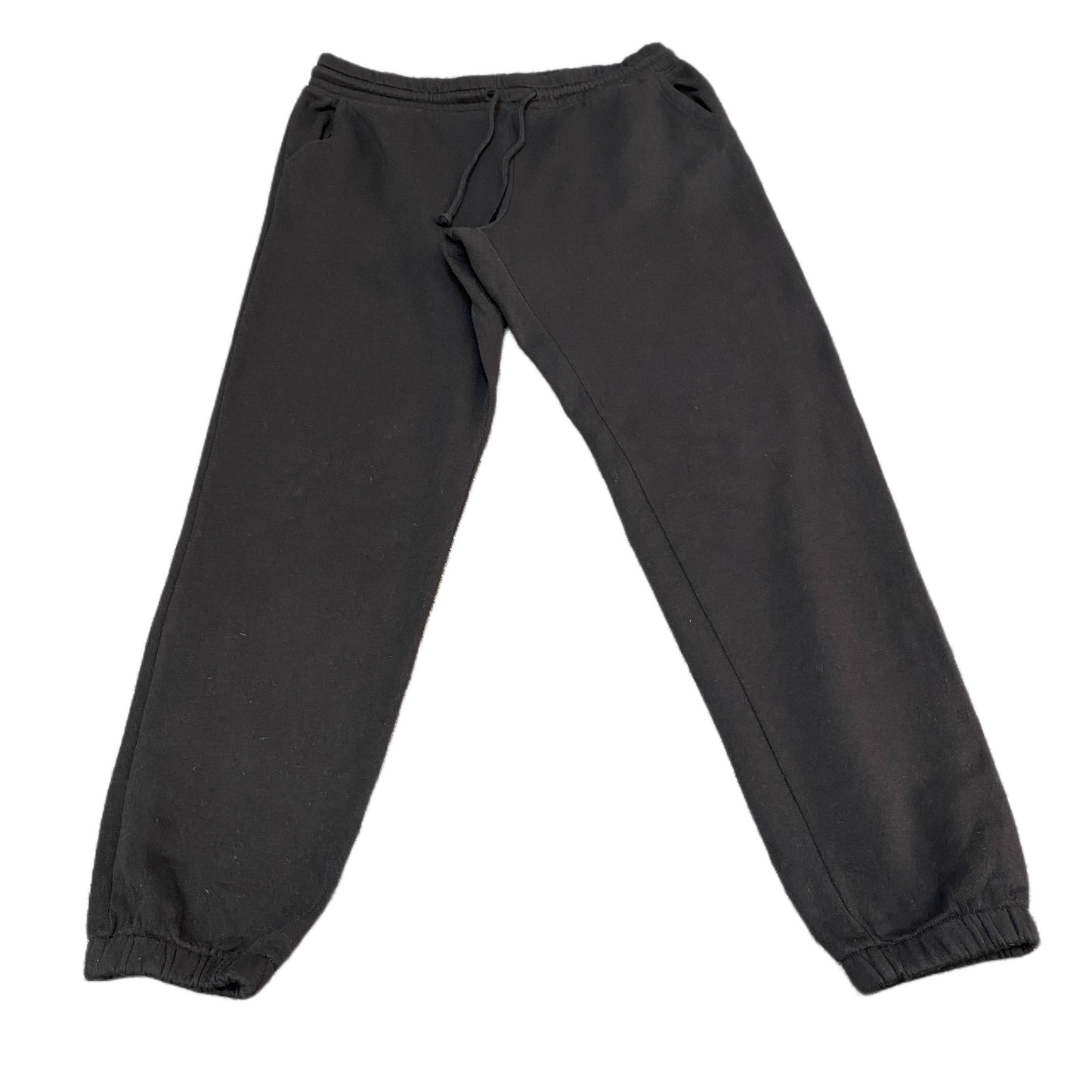 Sweatpants Fits as Men 32" Waist Black Stretch Athletic Gym Training Tapered Leg