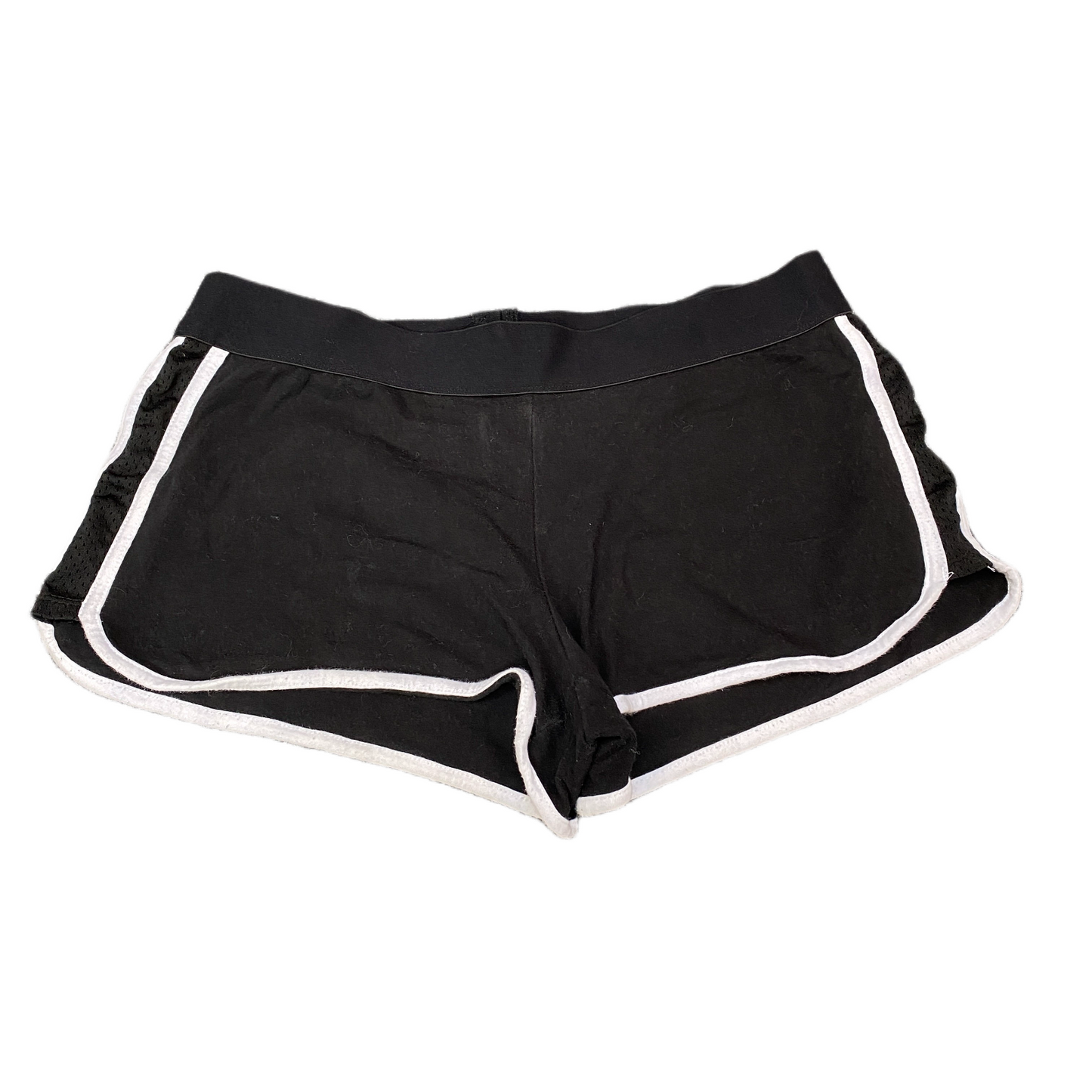 Running Sprinter Shorts Womens M 31" Waist Black Side Mesh Athletic Dolphin Hem