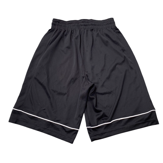 Nike Running Shorts Small Black Swoosh Logo Elastic Waist Running Athletic Fit