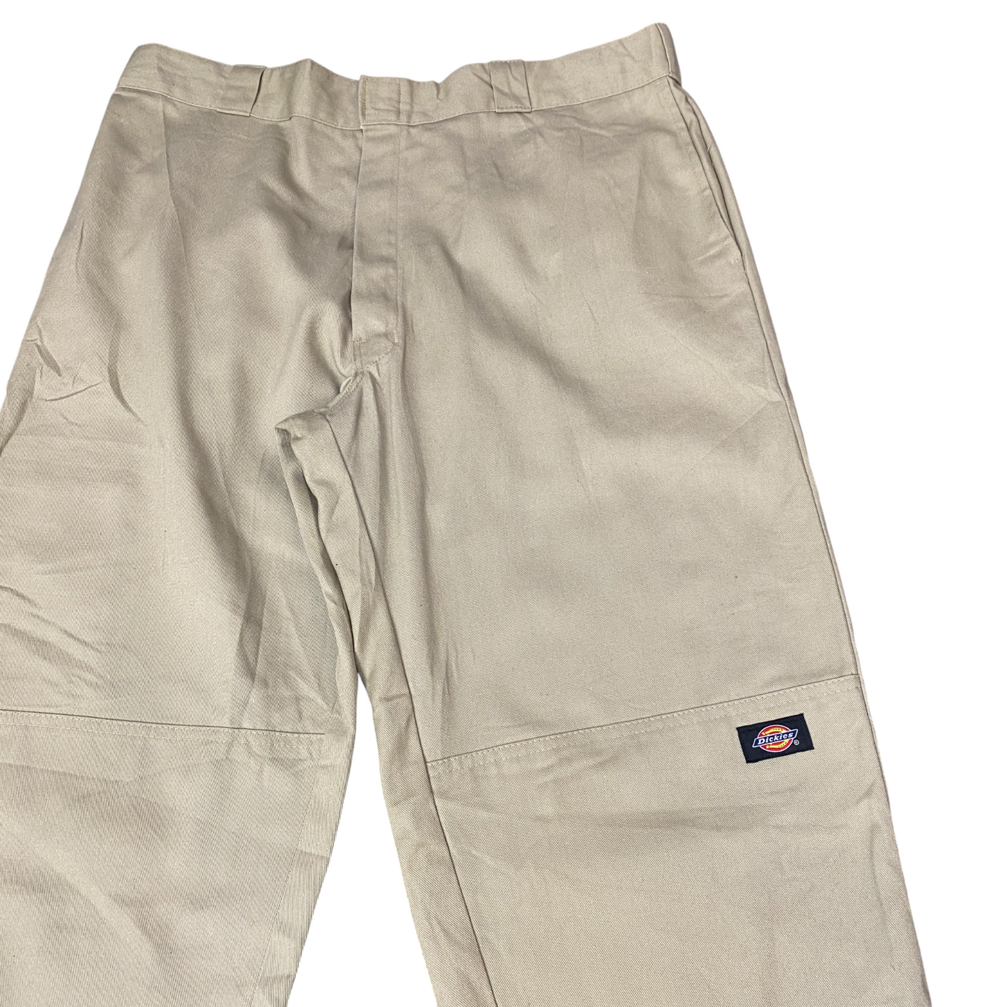 Dickies Flex Work Pants Men XL Beige Double Knee Cell Phone Pockets Straight Leg