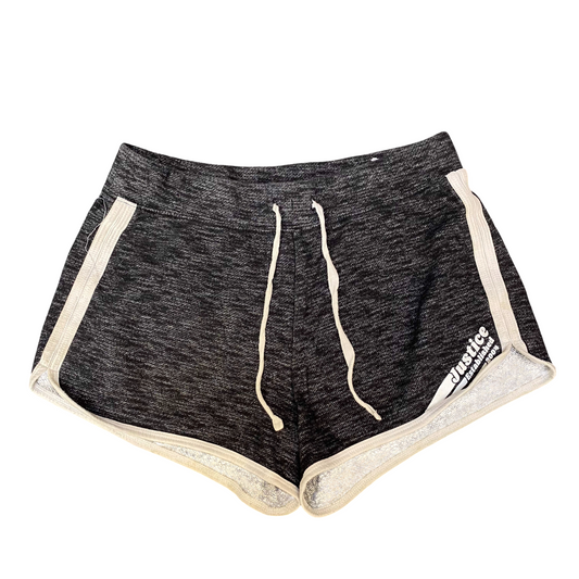 Active Running Sprinter Shorts Girls Medium Black Drawstring Waist Dolphin Hem