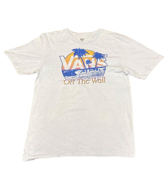 Vans Off The Wall T-Shirt Blue Womens XL Chest Logo