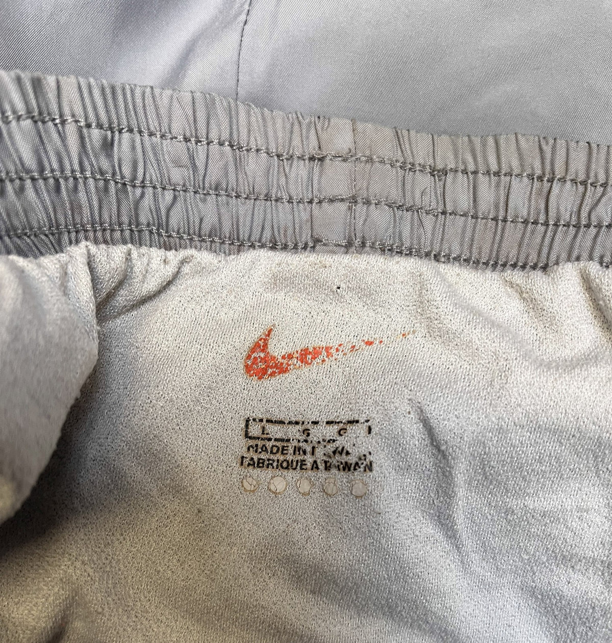 Nike Athletic Running Shorts Fits as Mens S 30" Waist Grey Elastic Waist Pull On