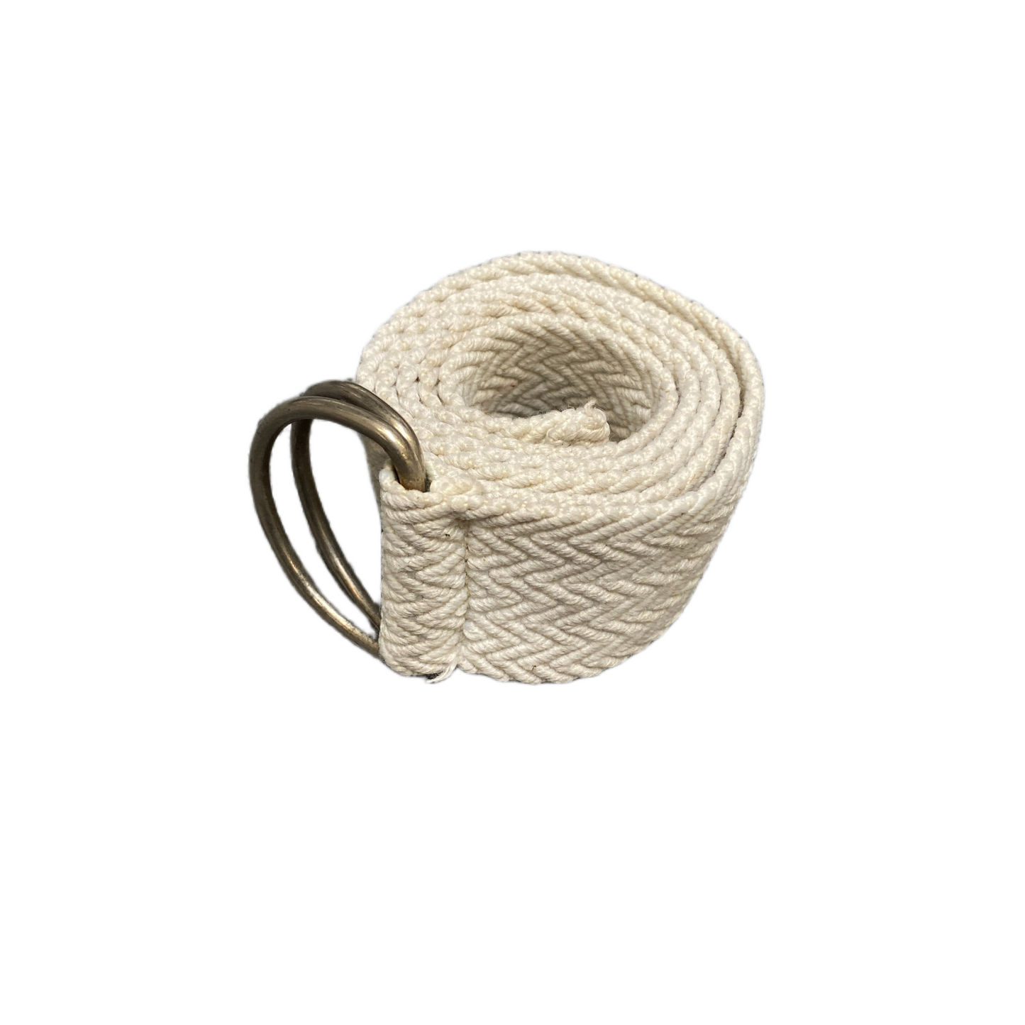 Womens Dress Waistband Belt Beige Braided Leather D-Ring Buckle Size 34 inches