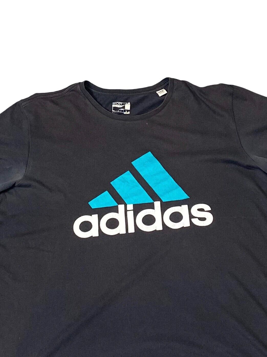 Adidas T-Shirt Women's L Black Sport Essentials Logo Short Sleeve Pullover Tee