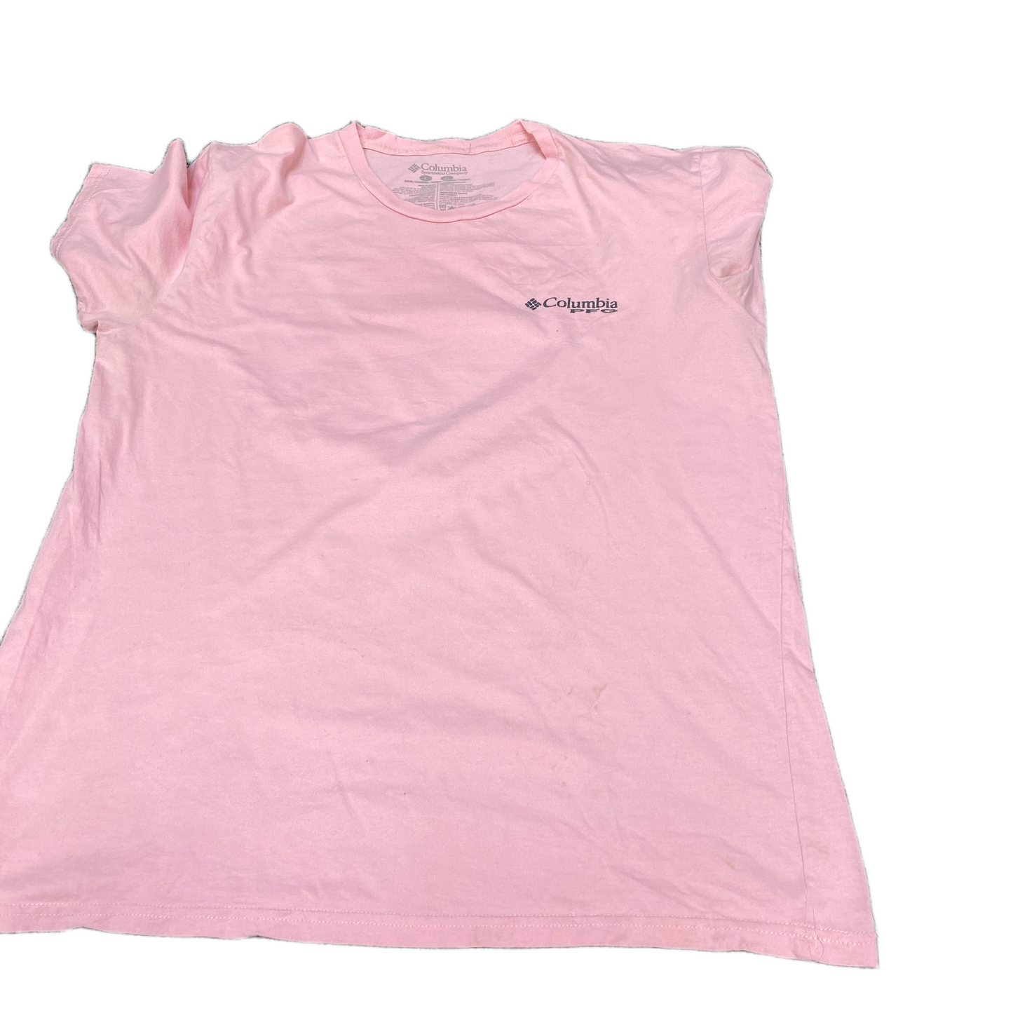 Columbia Fishing T-Shirt Mens S Pink PFG Graphic Back Short Sleeve Pullover Tee