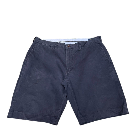 Polo Ralph Lauren Chino Shorts Fits as Mens XL 37" Waist Navy Flat Front Outdoor