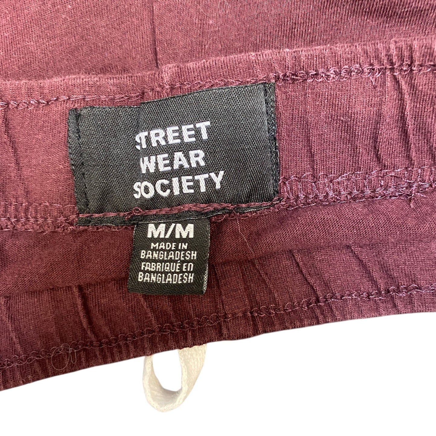 Running Sprinter Shorts Women M 28" Waist Maroon Workout Drawstring Dolphin Hem