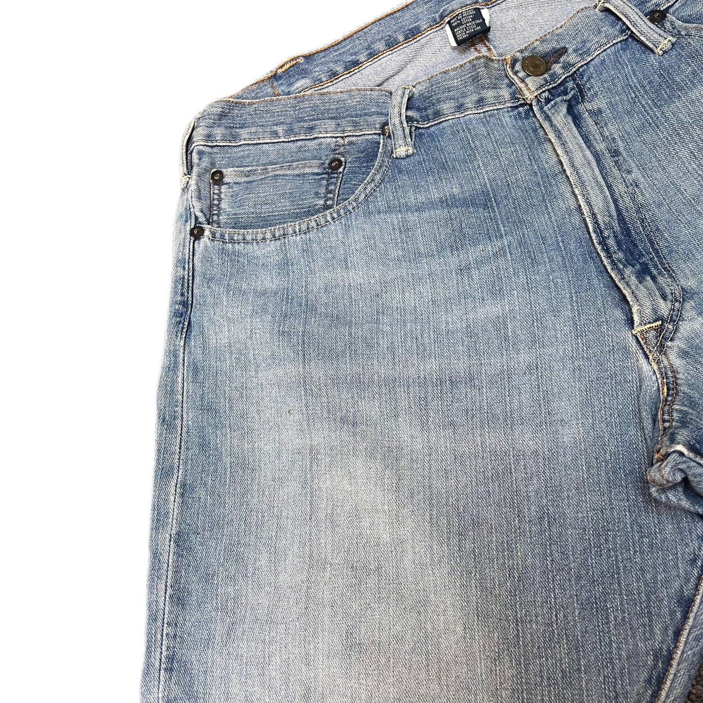 Polo Ralph Lauren Jean Shorts Fits as Mens XL 37" Waist Blue Denim Light Wash