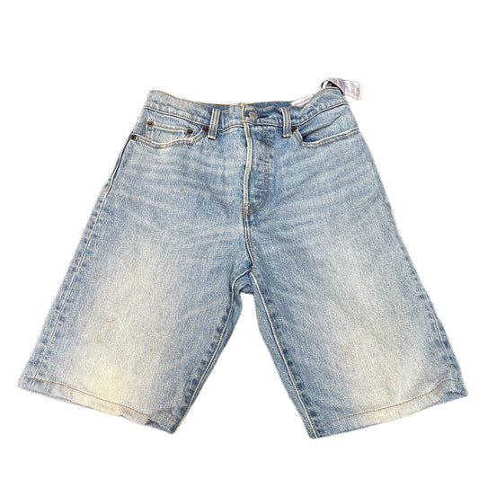 Levis Jean Shorts Fits as Womens Small 26" Waist Blue Denim Light Wash Red Tab