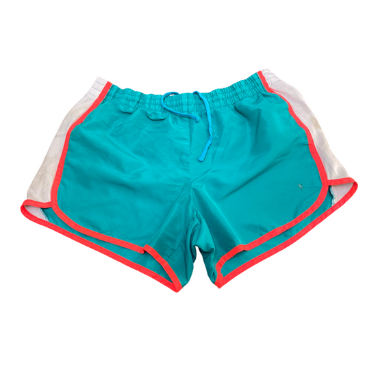 Running Sprinter Shorts Womens Medium Two Tone Blue Workout Athletic Dolphin Hem