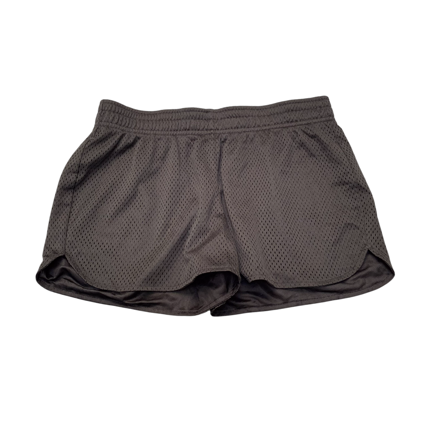 Running Sprinter Shorts Womens XL Black Mesh Elastic Waist Dolphin Hem Athletic