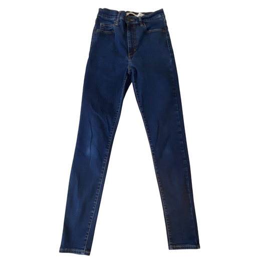 Levi's Jeans Women 24W 27.5L Blue Denim Premium Red Tab Mile High Super Skinny