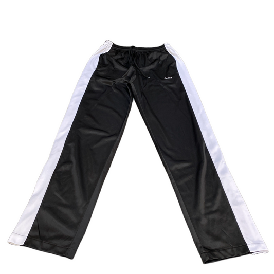 Active Track Pants Fits as Womens 28" Waist Black Snap Button Drawstring Trouser