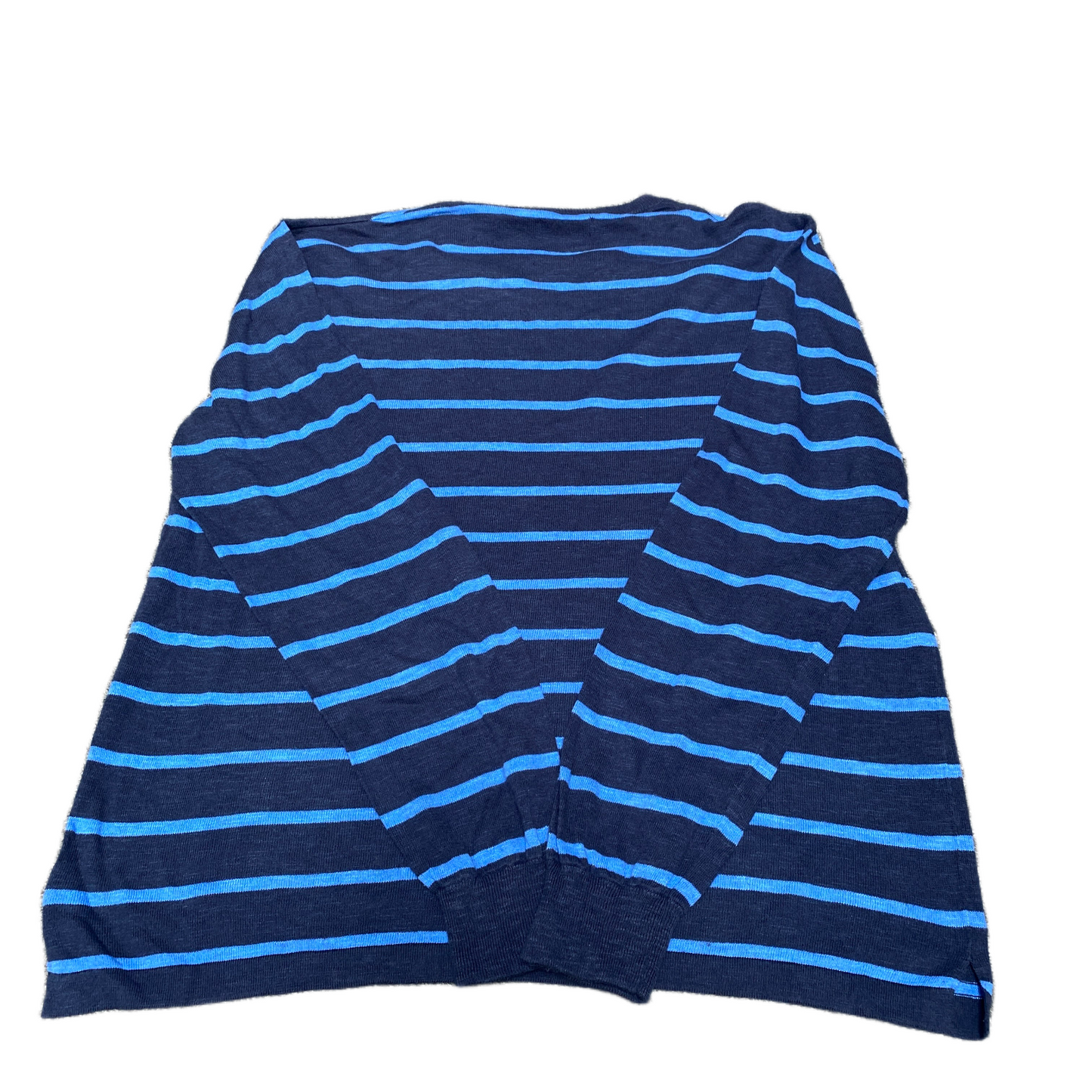 Chaps Jumper Mens XL Navy Blue Striped Knit Relaxed Fit Raglan Sleeve Pullover