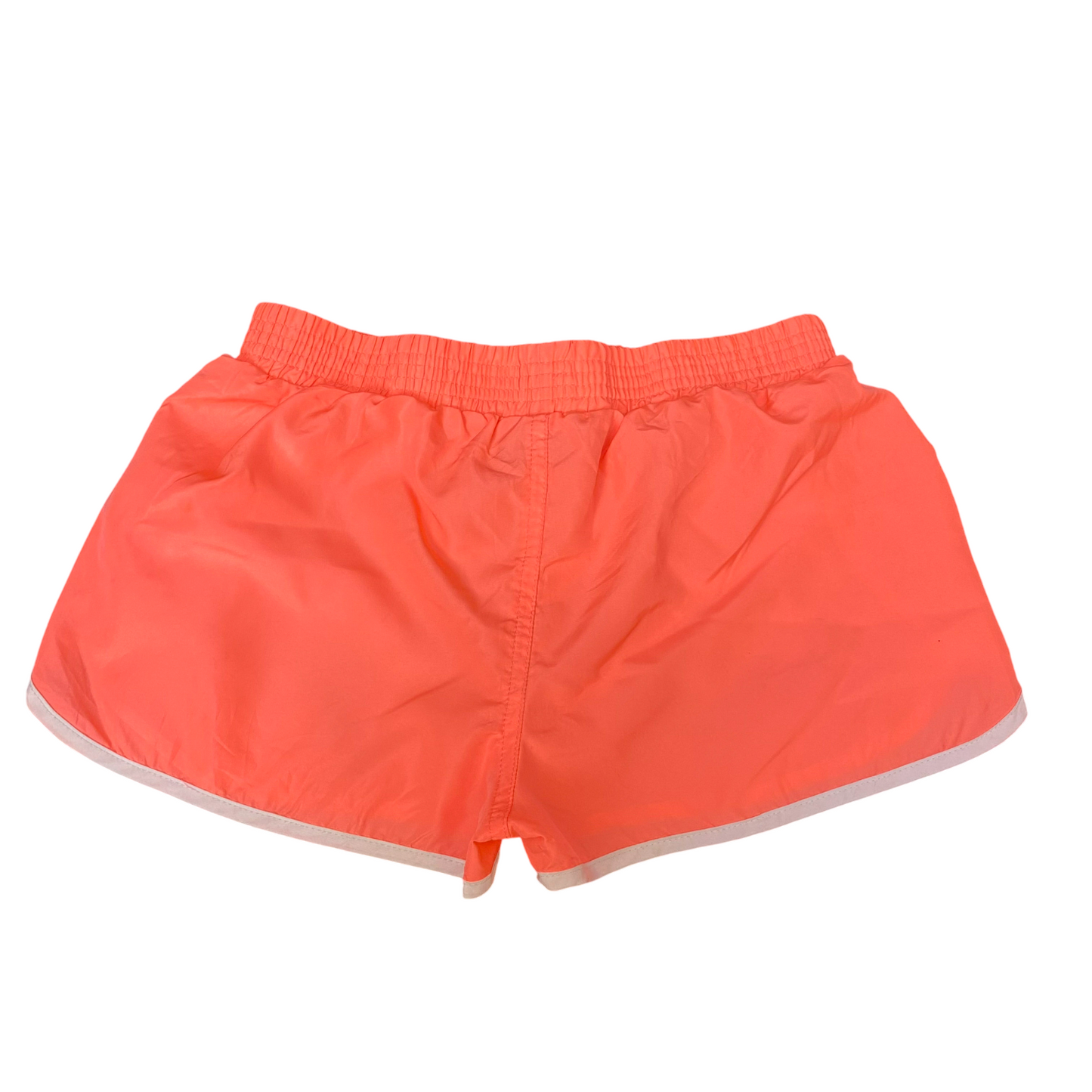 Swimwear Trunks Shorts Womens Small Coral Drawstring Elastic Waist Dolphin Hem