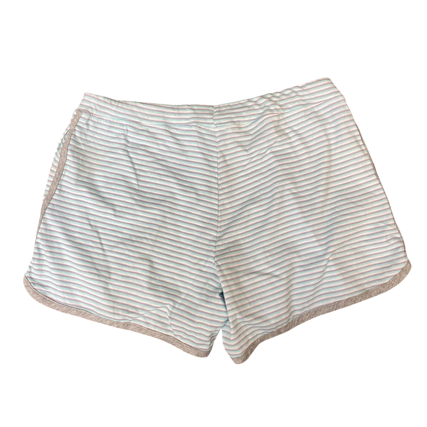 PJ Shorts Womens L Multicoloured Striped Drawstring Elastic Waist Dolphin Hem