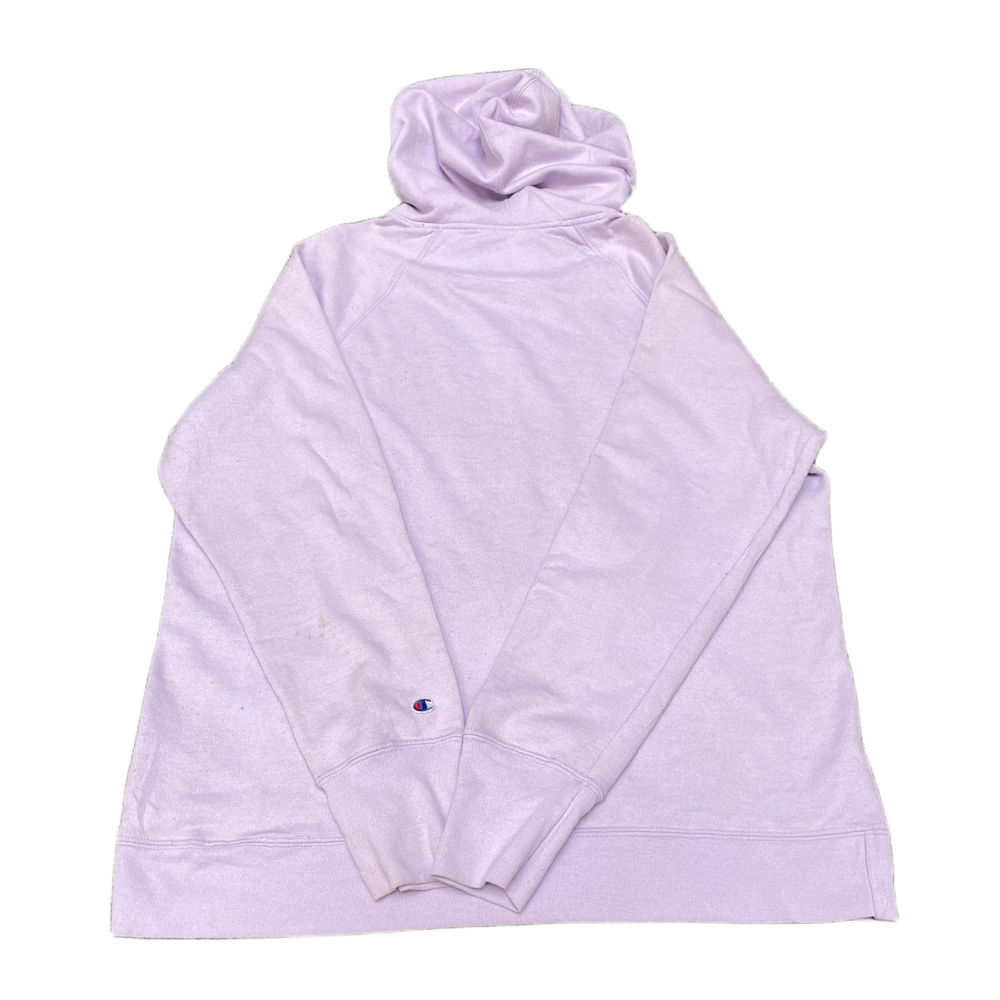 Champion Hoodie Womens Large Purple Fleece Lined Pockets Oversized Drawstring
