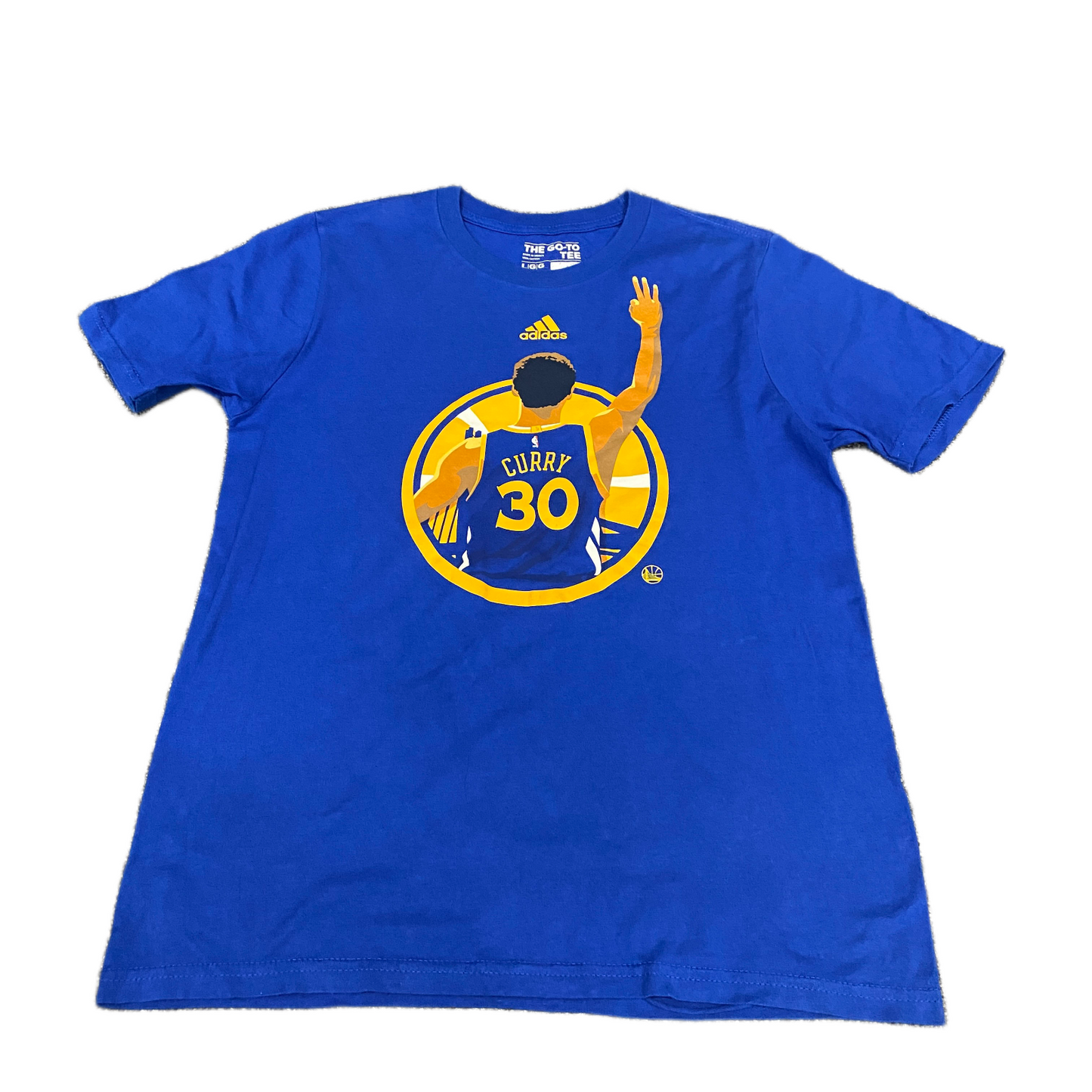Adidas T-Shirt Girls M Blue Stephen Curry #30 Short Sleeve Crew Neck Pullover