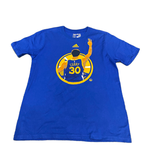 Adidas T-Shirt Girls M Blue Stephen Curry #30 Short Sleeve Crew Neck Pullover