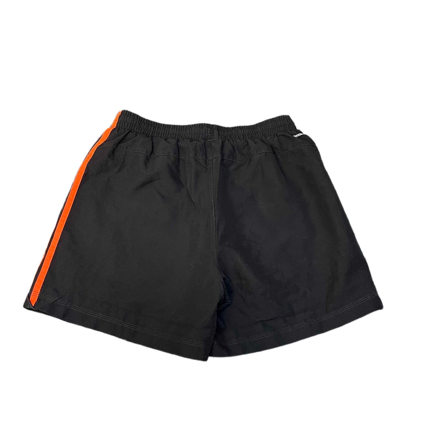 Adidas Climalite Athletic Shorts Mens XS 26" Waist Black Orange 3 Stripes Lined