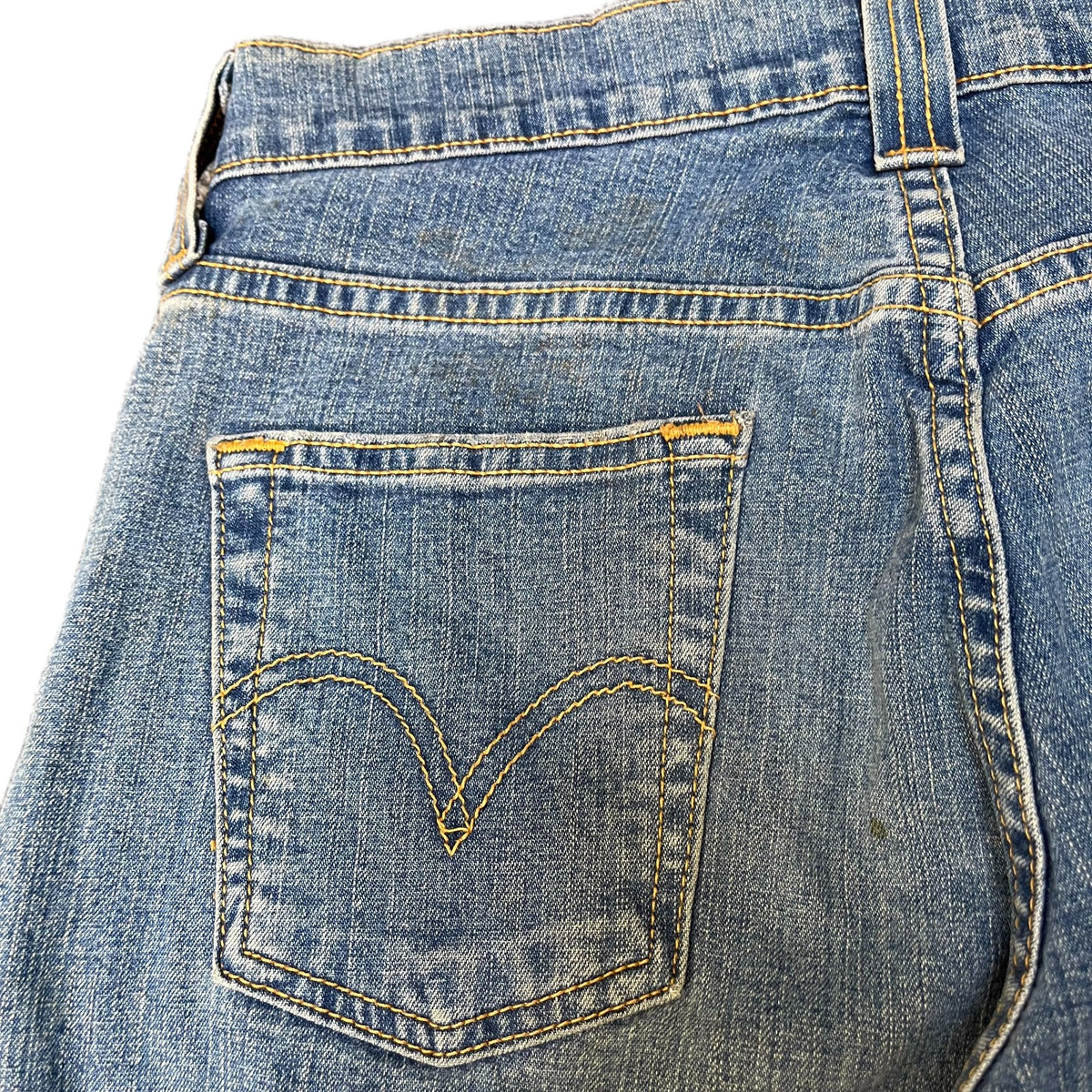 Levi's Jean Shorts Fits as Womens M 29" Waist Blue Denim Medium Wash Red Tab