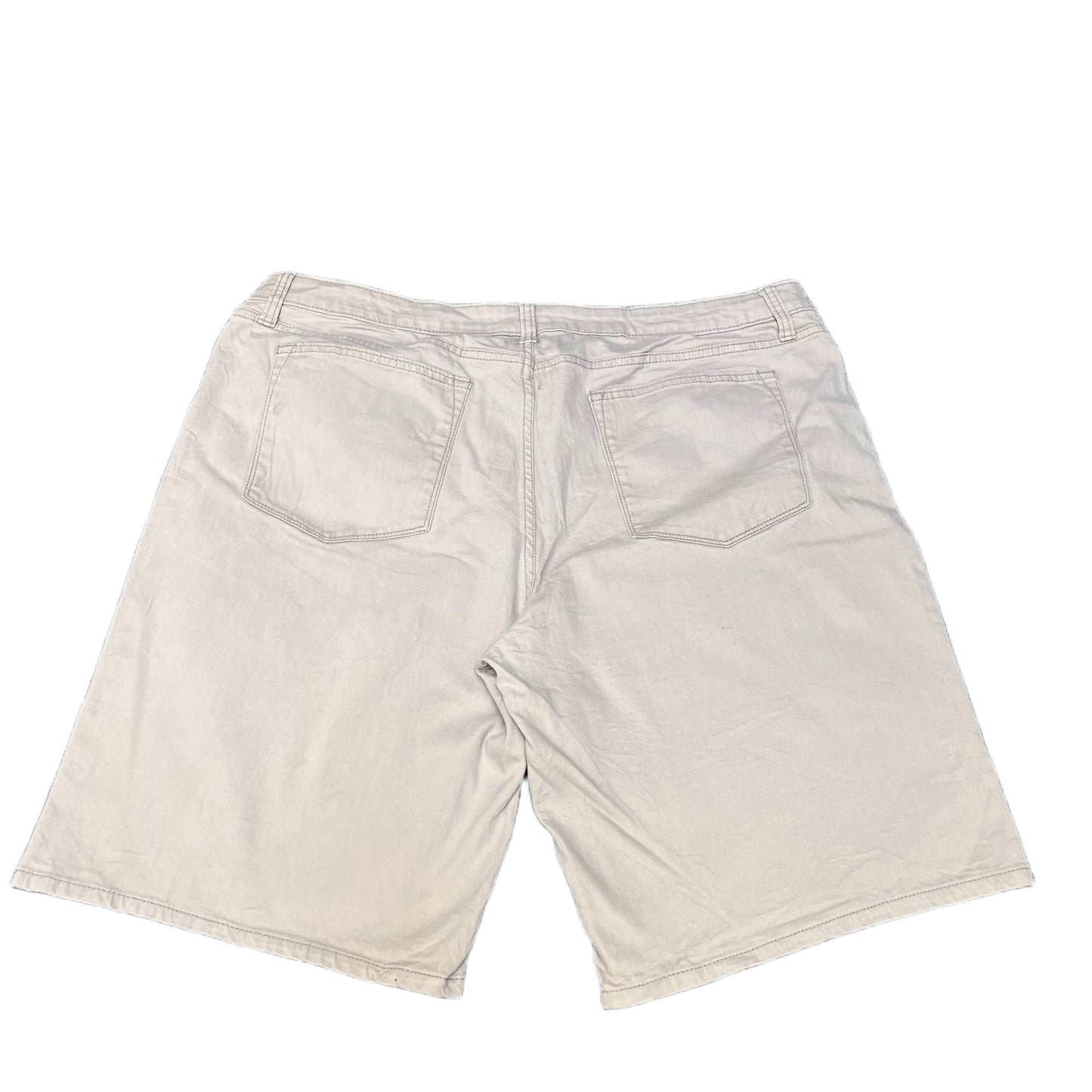Lee Riders Bermuda Shorts Fits as Womens 2XL 40" Waist Beige Denim Mid Rise