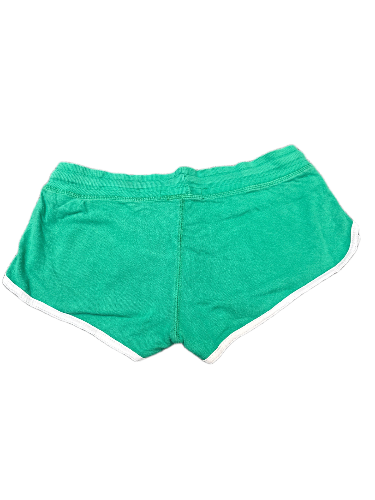 Running Sprinter Shorts Women M 30" Waist Green Athletic Gym Workout Dolphin Hem