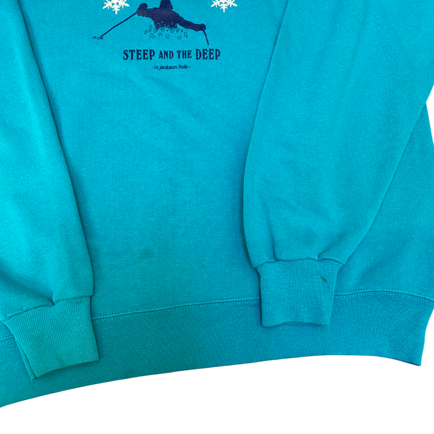 Tultex Steep And The Deep Sweatshirt Womens Large Blue Crew Neck Pullover