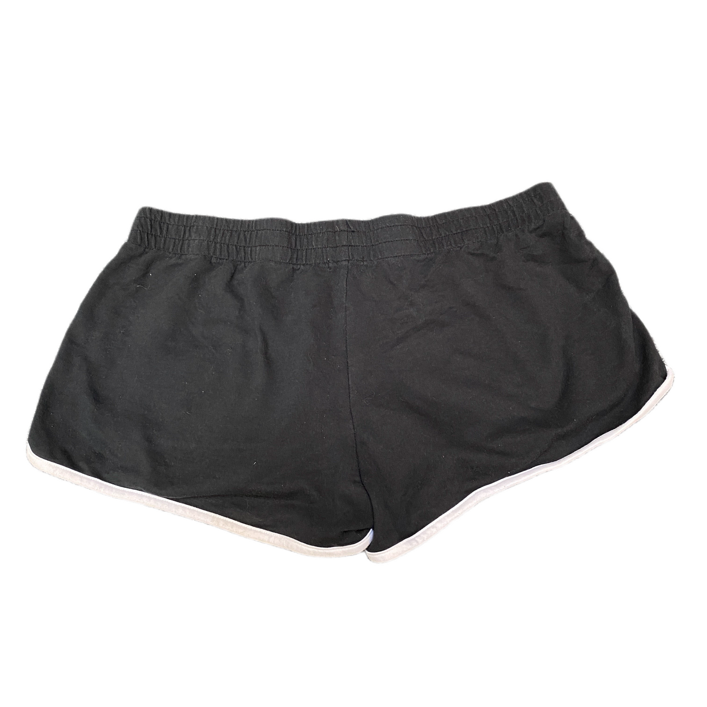 Running Sprinter Shorts Womens Large 36" Waist Black Gym Elastic Dolphin Hem
