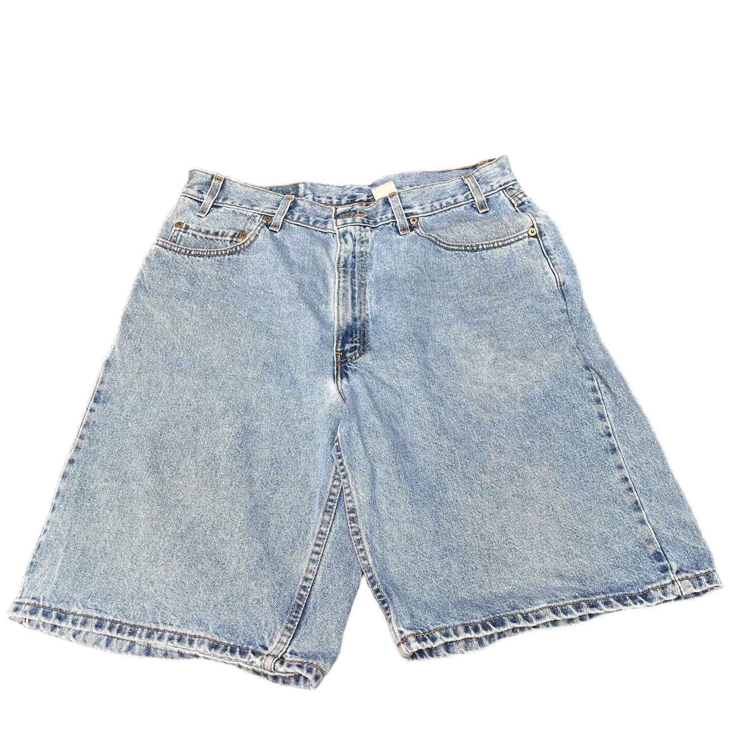 Vtg Levi's 550 Denim Shorts Fits as Men XL 35" Waist Blue Light Wash Relaxed Fit