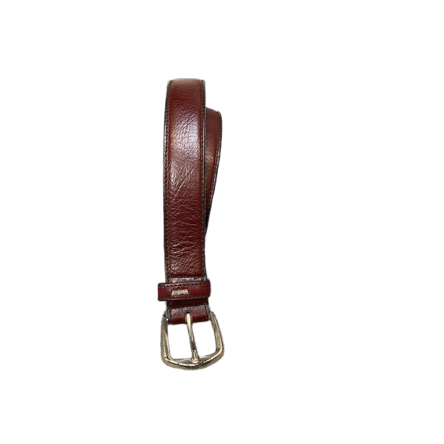 Westbury Waist Belt Mens Maroon Real Leather Adjustable Pin Buckle 40.5 inches