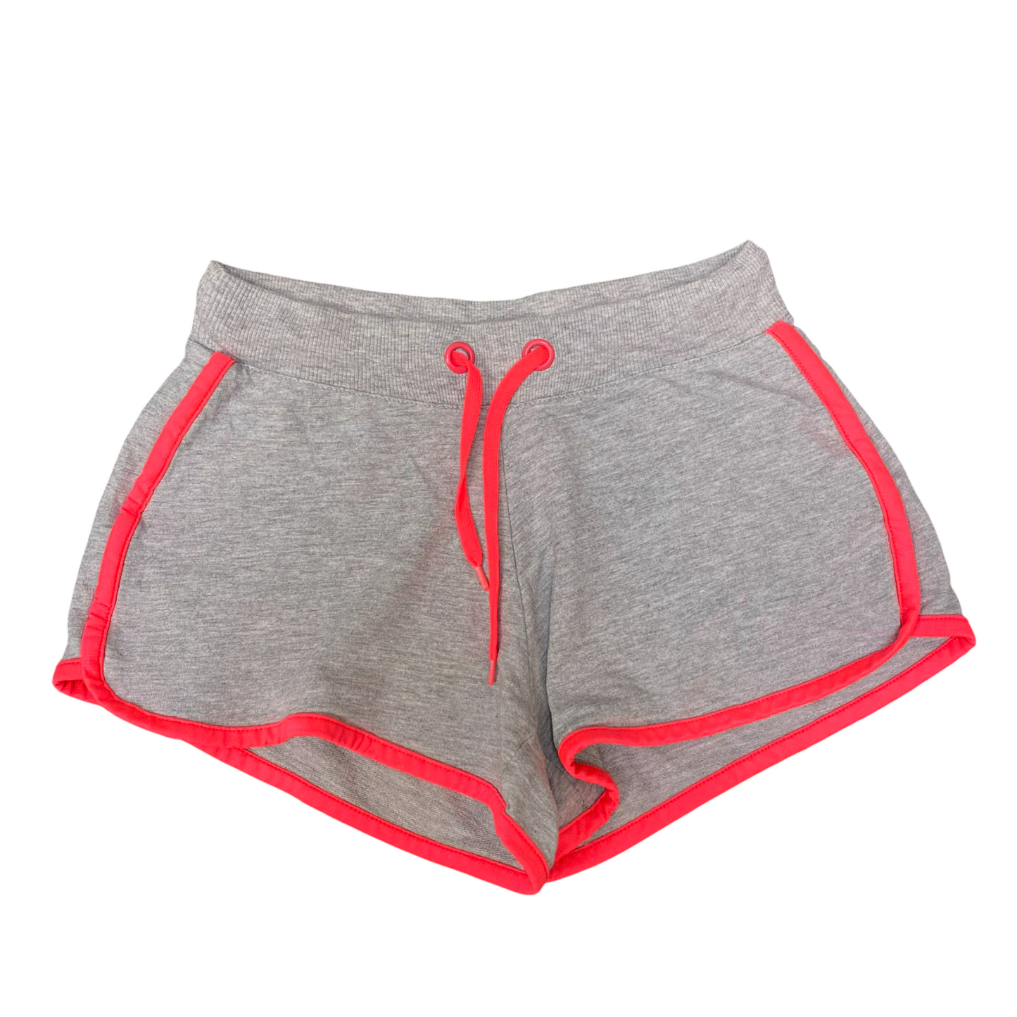 Sprinter Shorts Womens S Grey Red Knit Athletic Running Training Drawstring