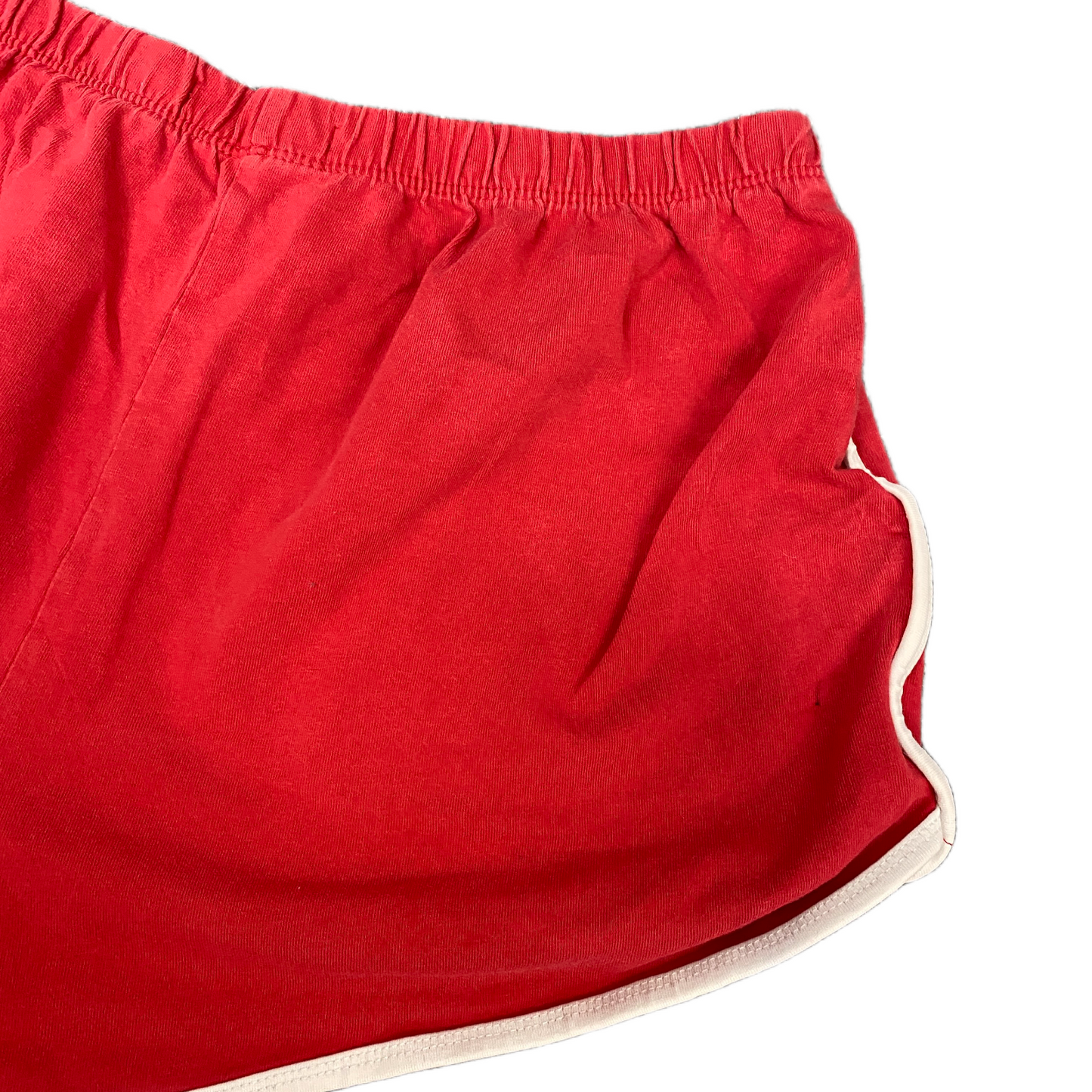 Running Sprinter Shorts Womens M 27" Waist Red Athletic Gym Workout Dolphin Hem