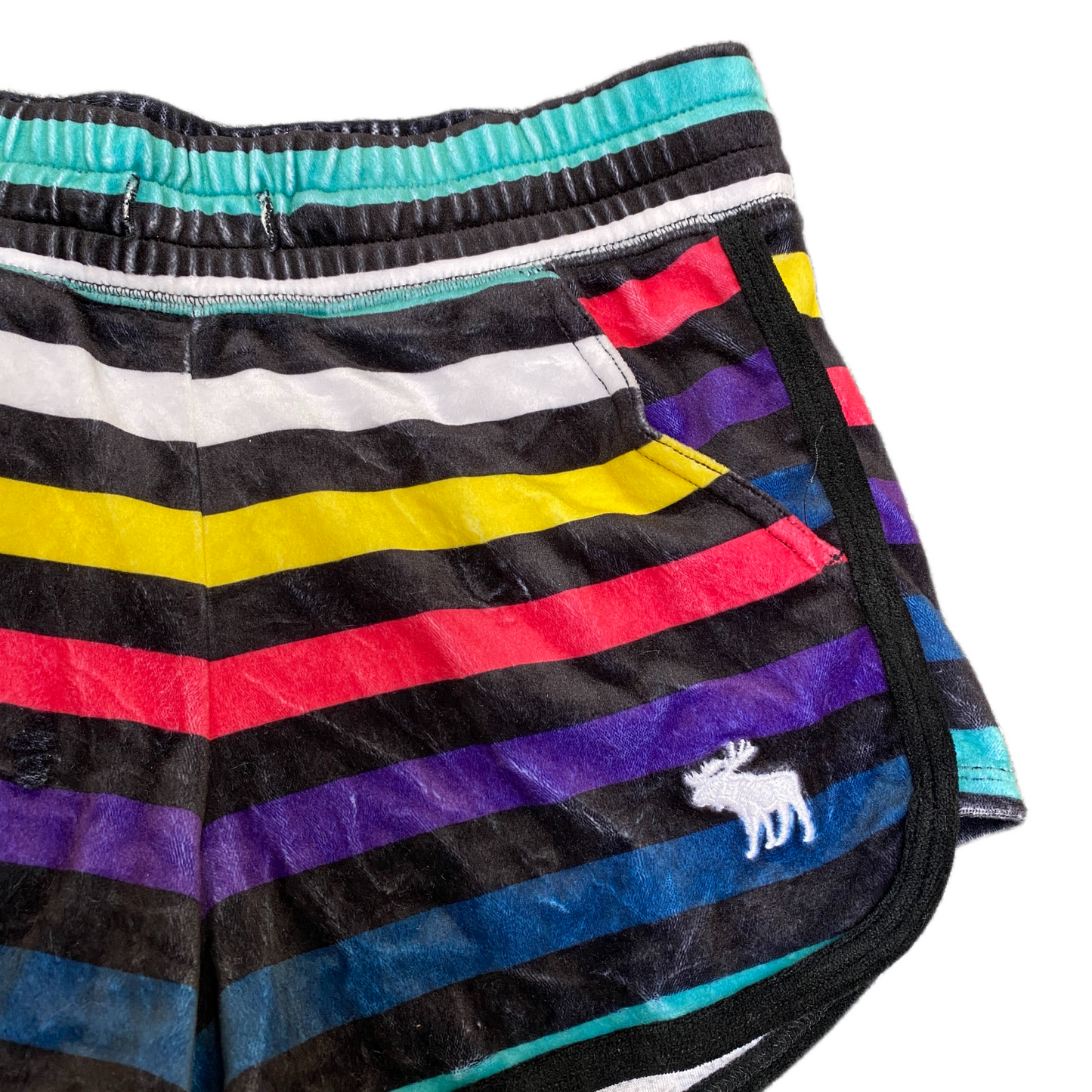 Running Sprinter Shorts Womens S 24" Waist Multi Striped Athletic Gym