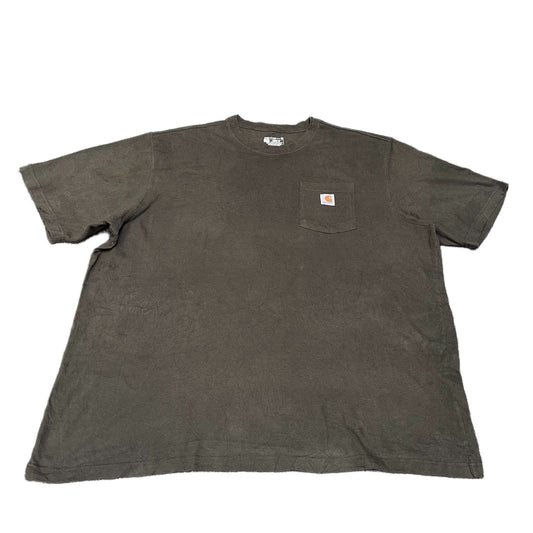 Carhartt Pocket T-Shirt Mens XL Brown Loose Fit Short Sleeve Workwear Summer Tee