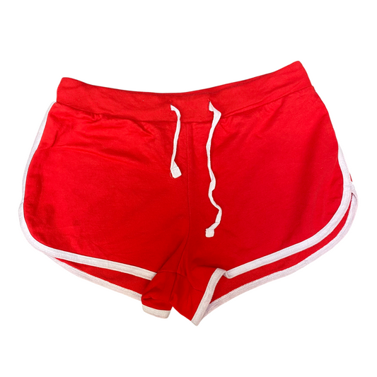 Running Sprinter Shorts Womens Small Red Athletic Fit Drawstring Elastic Waist