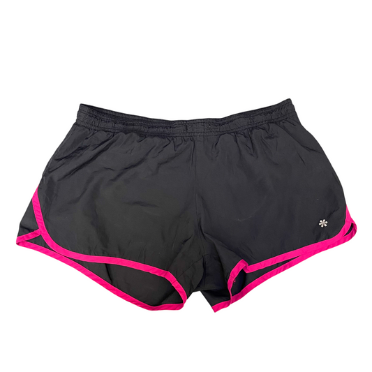 Running Sprinter Shorts Womens Medium Black Athletic Gym Training Dolphin Hem