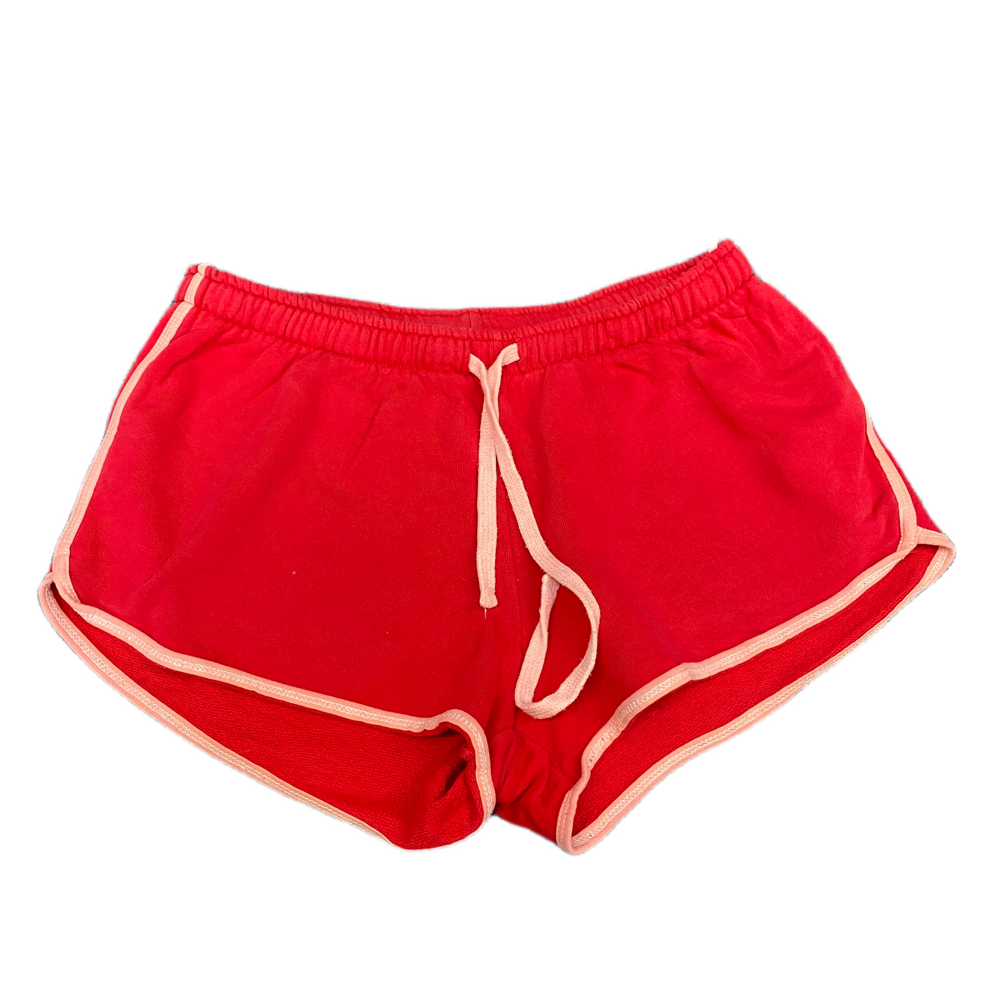 Running Sprinter Shorts Womens M 27" Waist Red Athletic Gym Workout Dolphin Hem