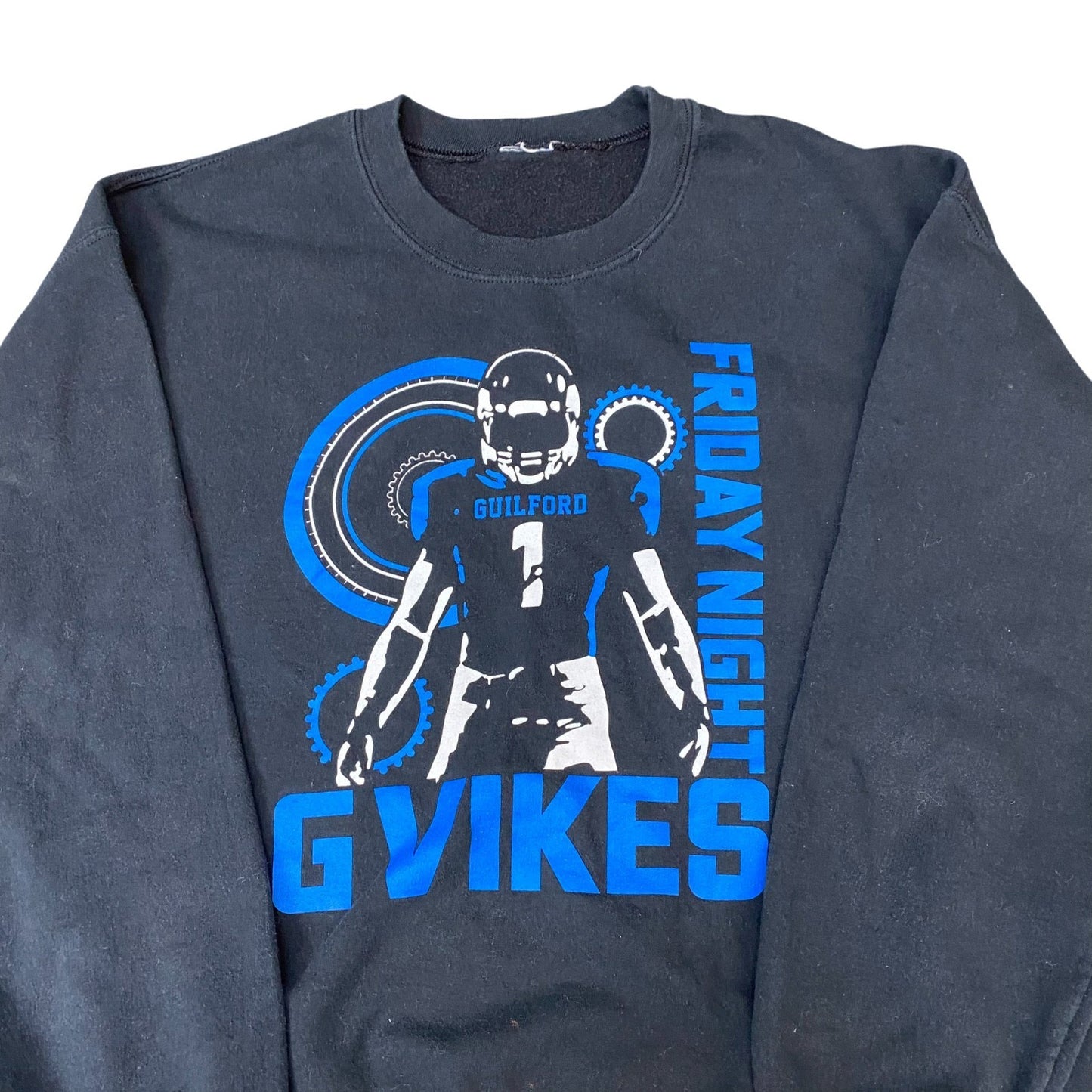 Sweatshirt Mens Medium Black Friday Night GVIKES Graphic Crew Neck Pullover