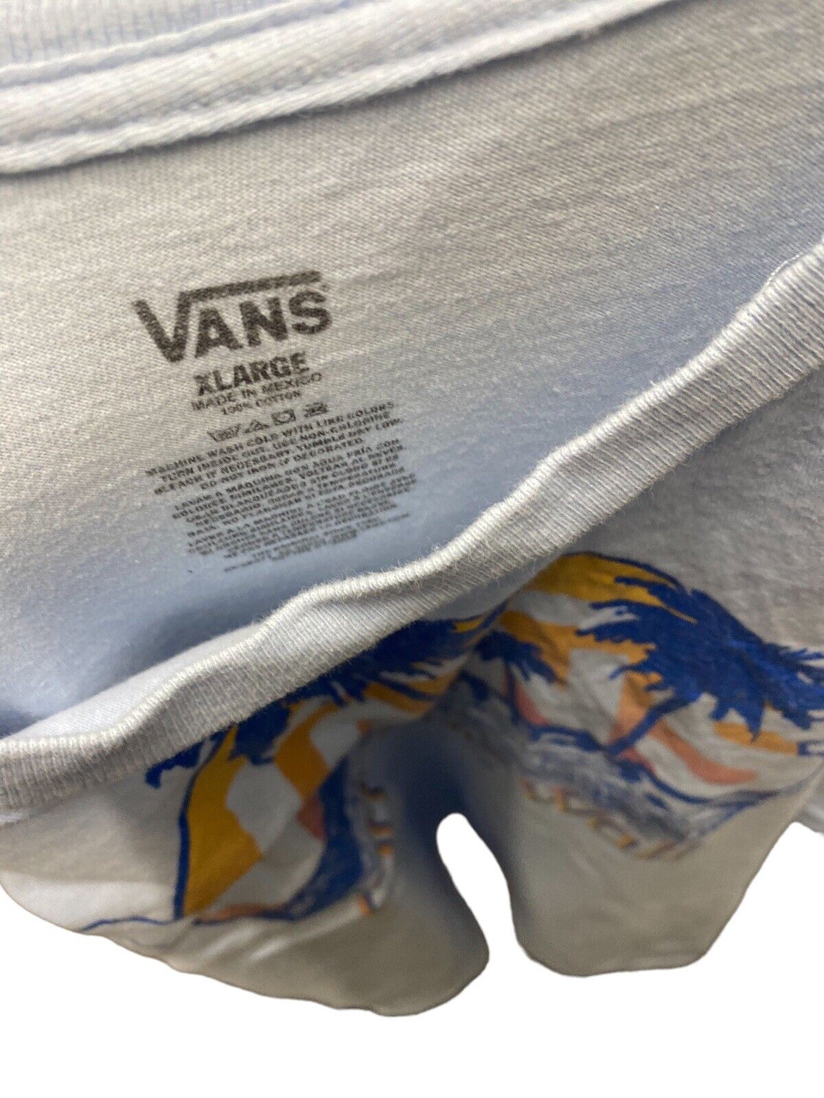 Vans Off The Wall T-Shirt Blue Womens XL Chest Logo