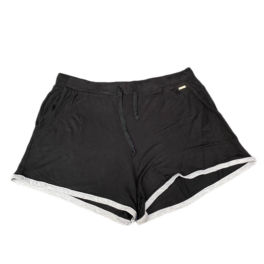 Running Sprinter Shorts Womens L 33" Waist Black Workout Drawstring Dolphin Hem