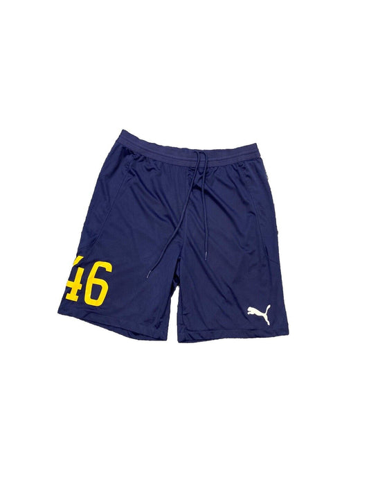 Puma Shorts Blue Mens S Front Logo