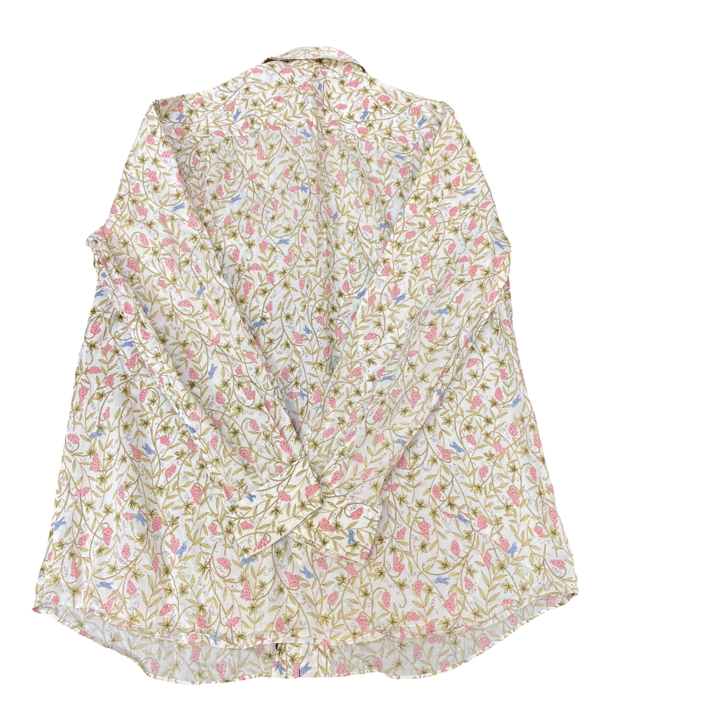 Saga Scott Shirt Top Womens M Multi Floral Collared Long Sleeve Button Down