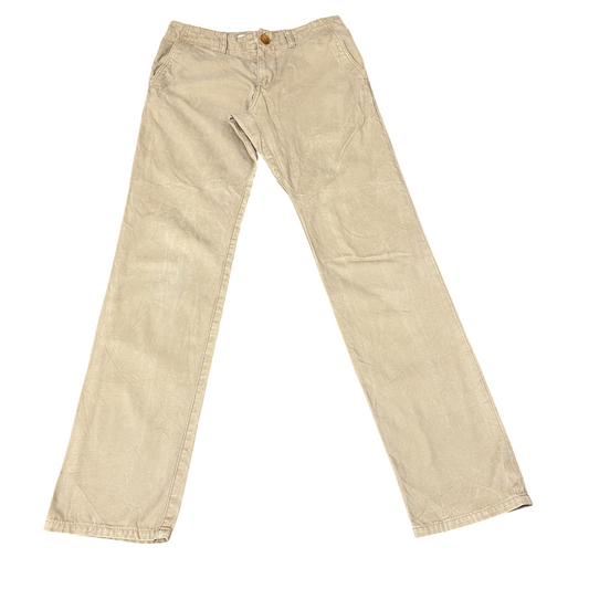 Carhartt Club Pants Mens Medium Beige Workwear Stretch High Rise Straight Leg