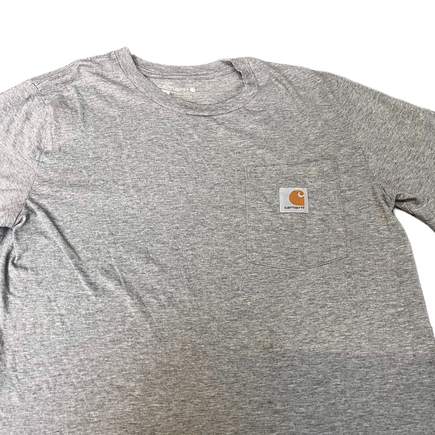 Carhartt Pocket T-Shirt Womens L Grey Heather Short Sleeve Pullover Summer Tee
