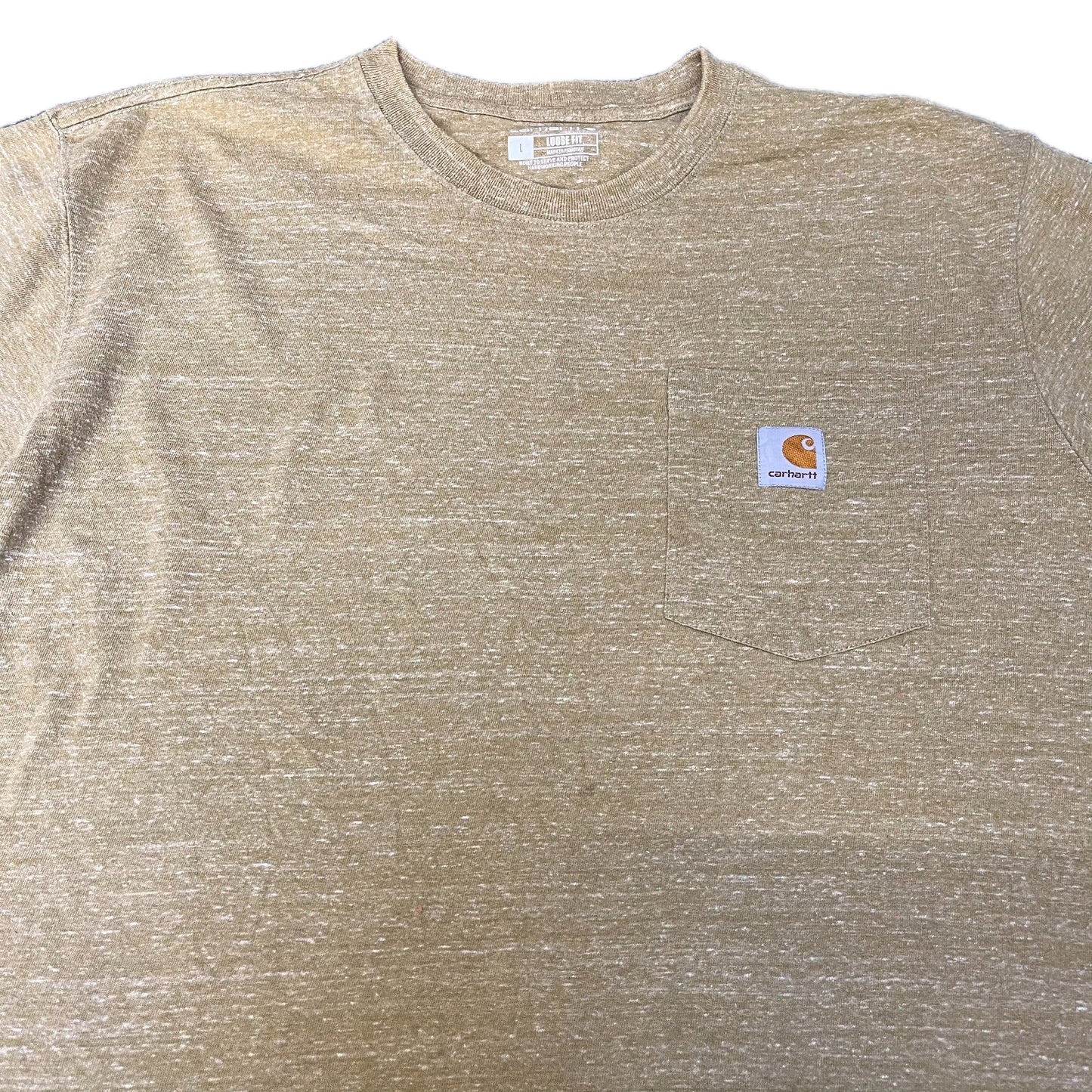 Carhartt Pocket T-Shirt Mens L Gold Heather Loose Fit Short Sleeve Summer Tee