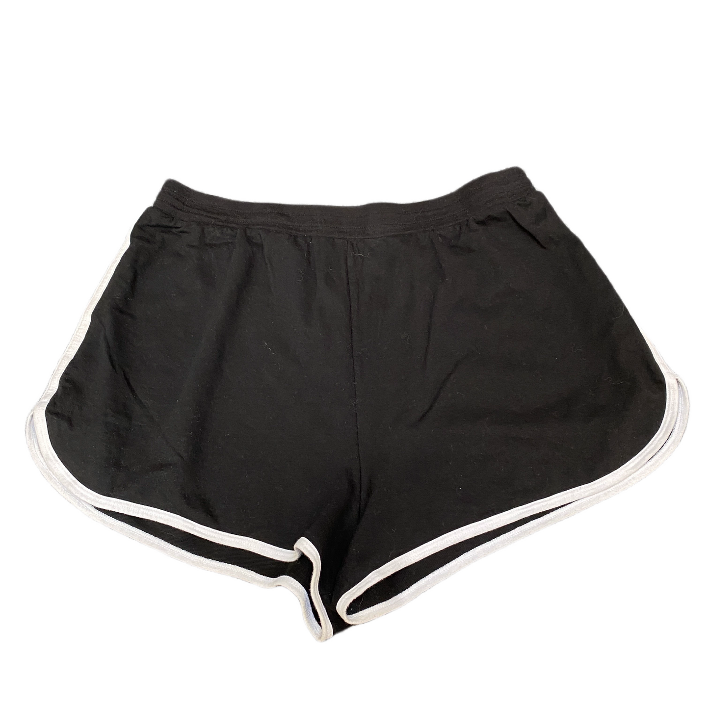 Running Sprinter Shorts Womens XL 30" Waist Black Athletic Workout Dolphin Hem