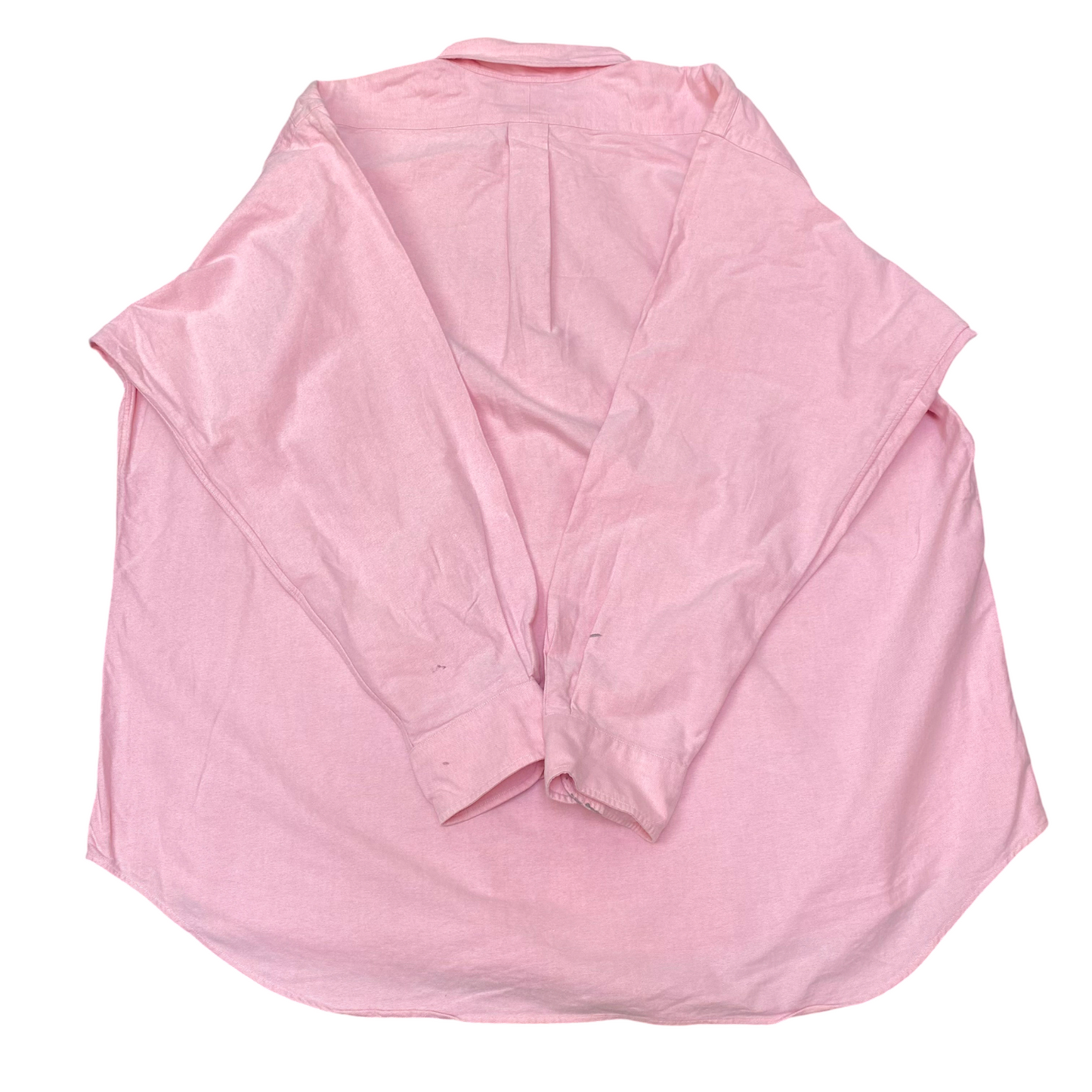 Ralph Lauren Shirt Mens XL Pink Blake Long Sleeve Brown Pony Logo Button Down